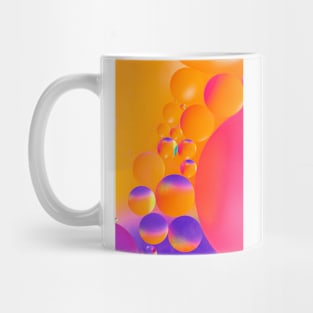 Colorful close up of oil drops in water Mug